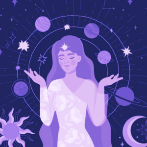 Astrologia para principiantes mujer con planetas y sol y luna